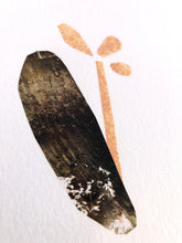Load image into Gallery viewer, Seedling #8 - Framed 6"x9" Hand Painted Paper Collage