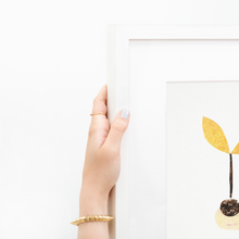 Load image into Gallery viewer, Seedling #17 - Framed 6"x9" Hand Painted Paper Collage