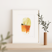 Load image into Gallery viewer, Seedling #11 - Framed 6"x9" Hand Painted Paper Collage
