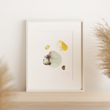 Load image into Gallery viewer, Seedling #13 - Framed 6"x9" Hand Painted Paper Collage