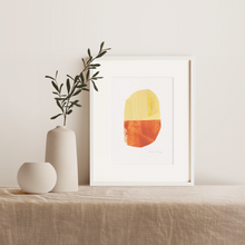 Load image into Gallery viewer, Seedling #19 - Framed 6"x9" Hand Painted Paper Collage