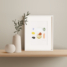 Load image into Gallery viewer, Seedling #9 - Framed 6"x9" Hand Painted Paper Collage