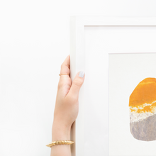 Load image into Gallery viewer, Seedling #3 - Framed 6&quot;x9&quot; Hand Painted Paper Collage
